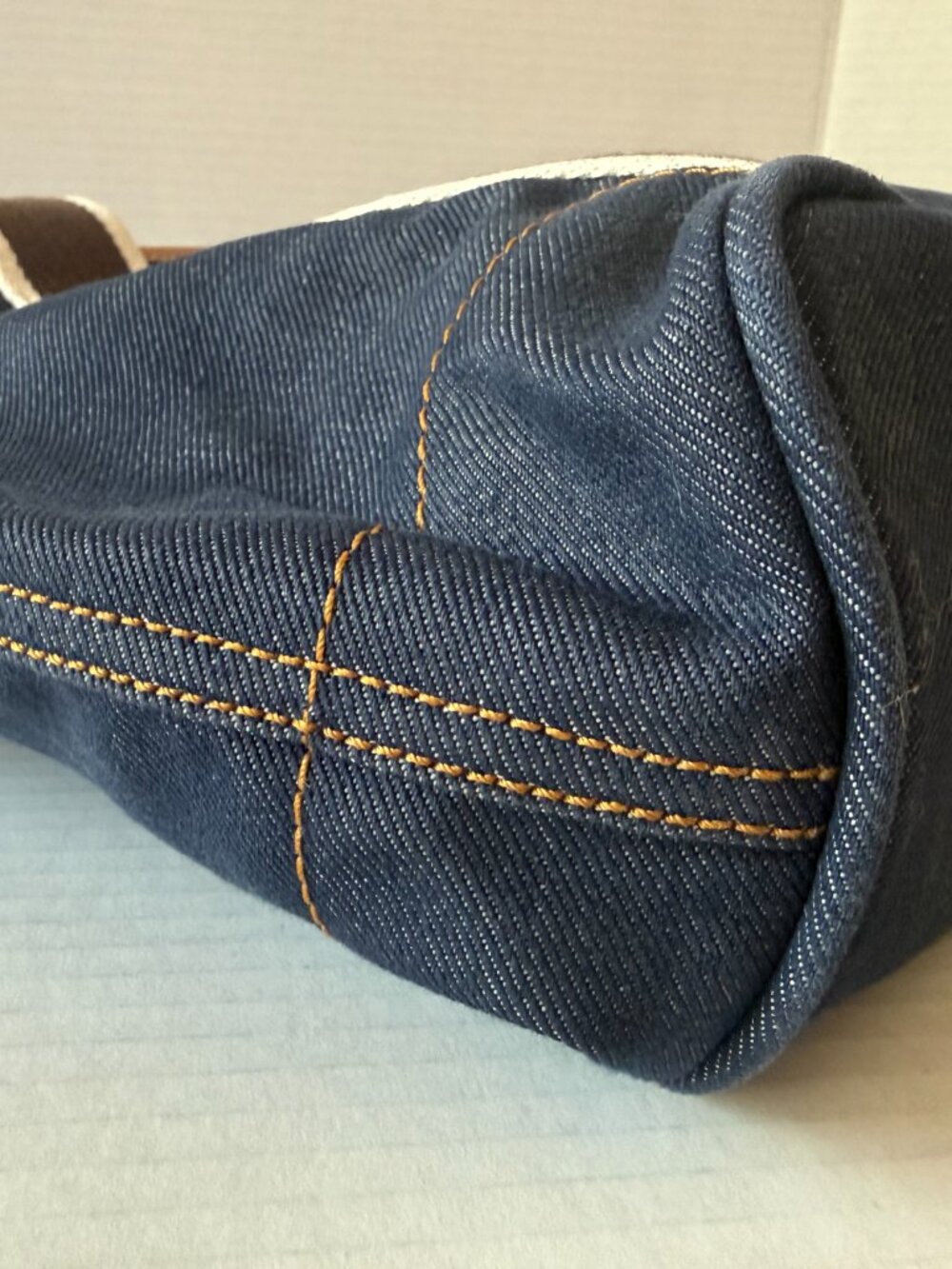 Coach Y2K Hamptons Weekend Denim Shoulder Tote B04M-4498 Pink Leather Trim - Picture 9 of 12